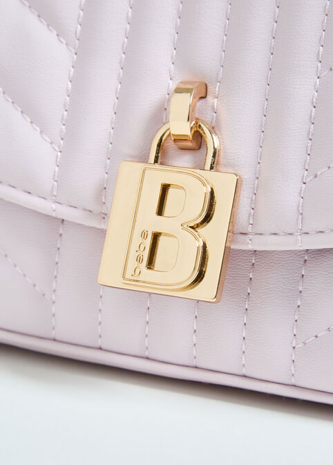 Bebe Aerin Faux Leather Satchel, Pink image number 2