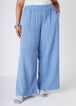 Side Split Cotton Gauze Pants, Blue image number 2