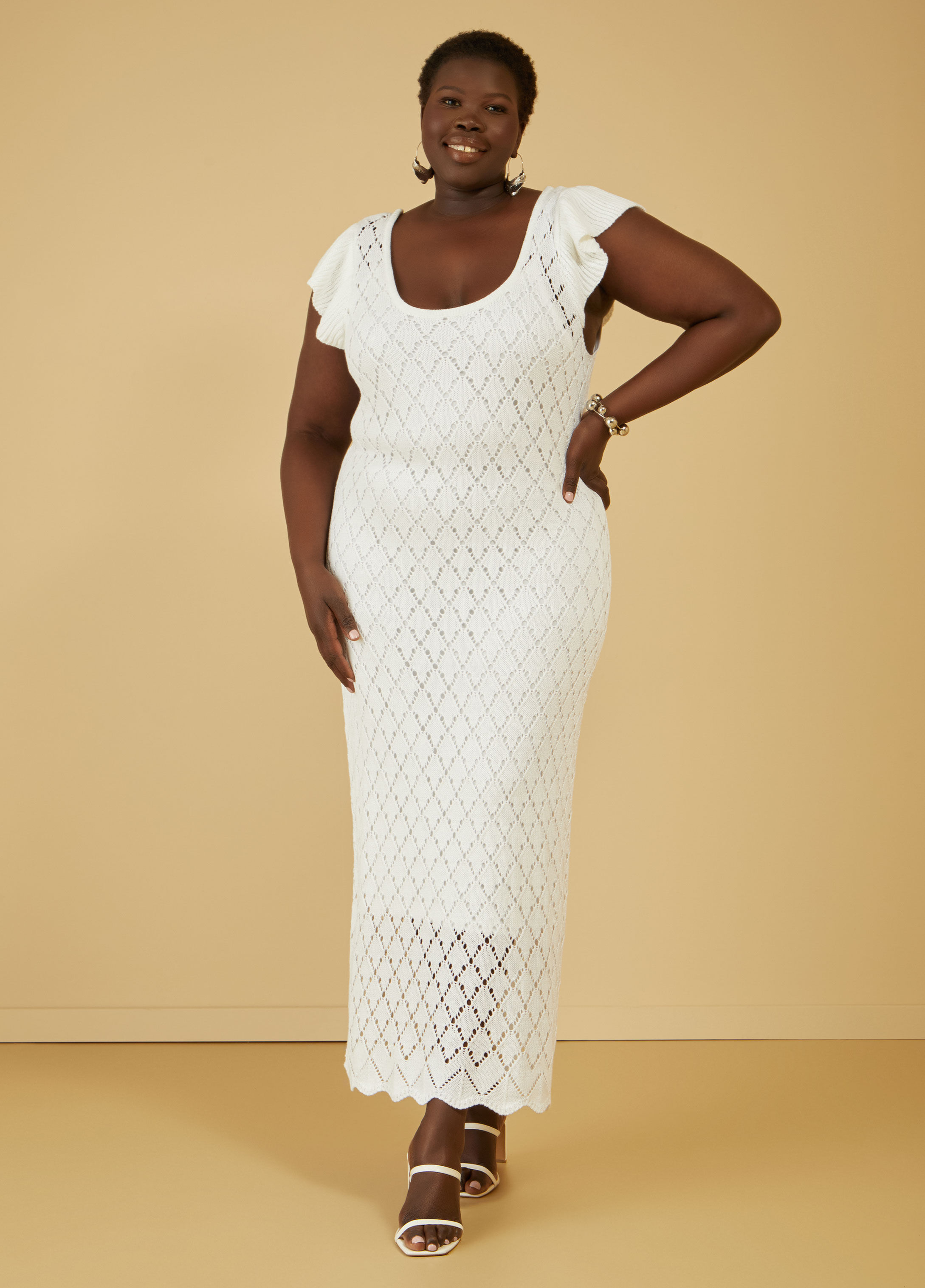 Plus Size crochet knit dress plus size maxi dress fashion dresses