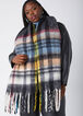 Fringe Trimmed Brushed Plaid Scarf, Multi image number 0