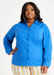 Cotton Split Collar Button Up Top, Victoria Blue image number 0