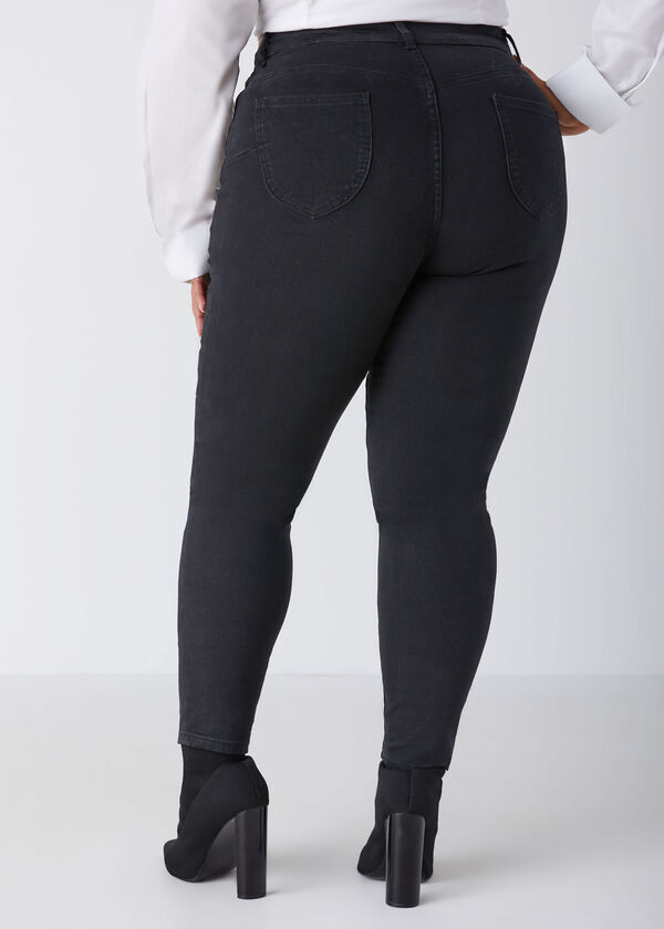 Fearless High Waist Skinny Jeans, Black image number 1