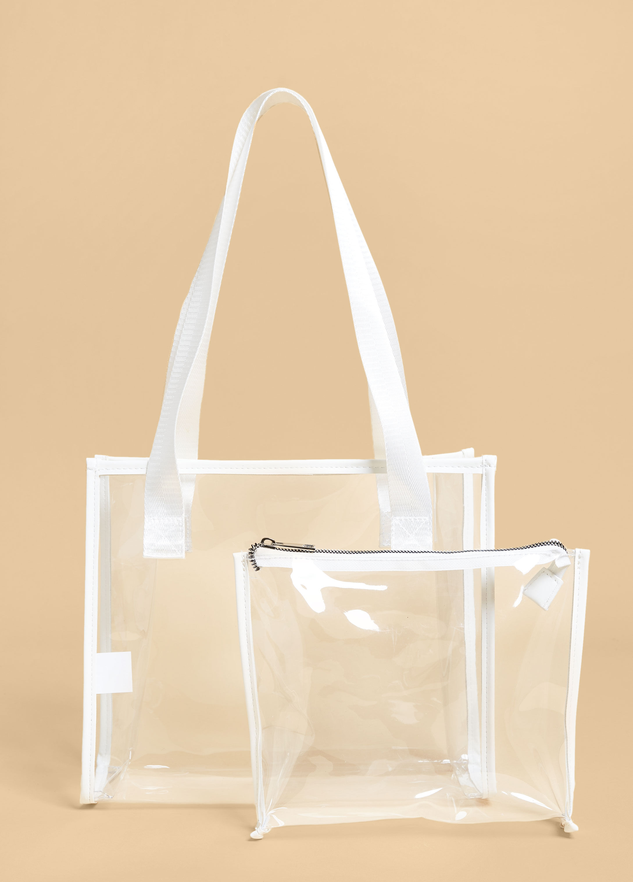 Clear Pouch And Tote Set