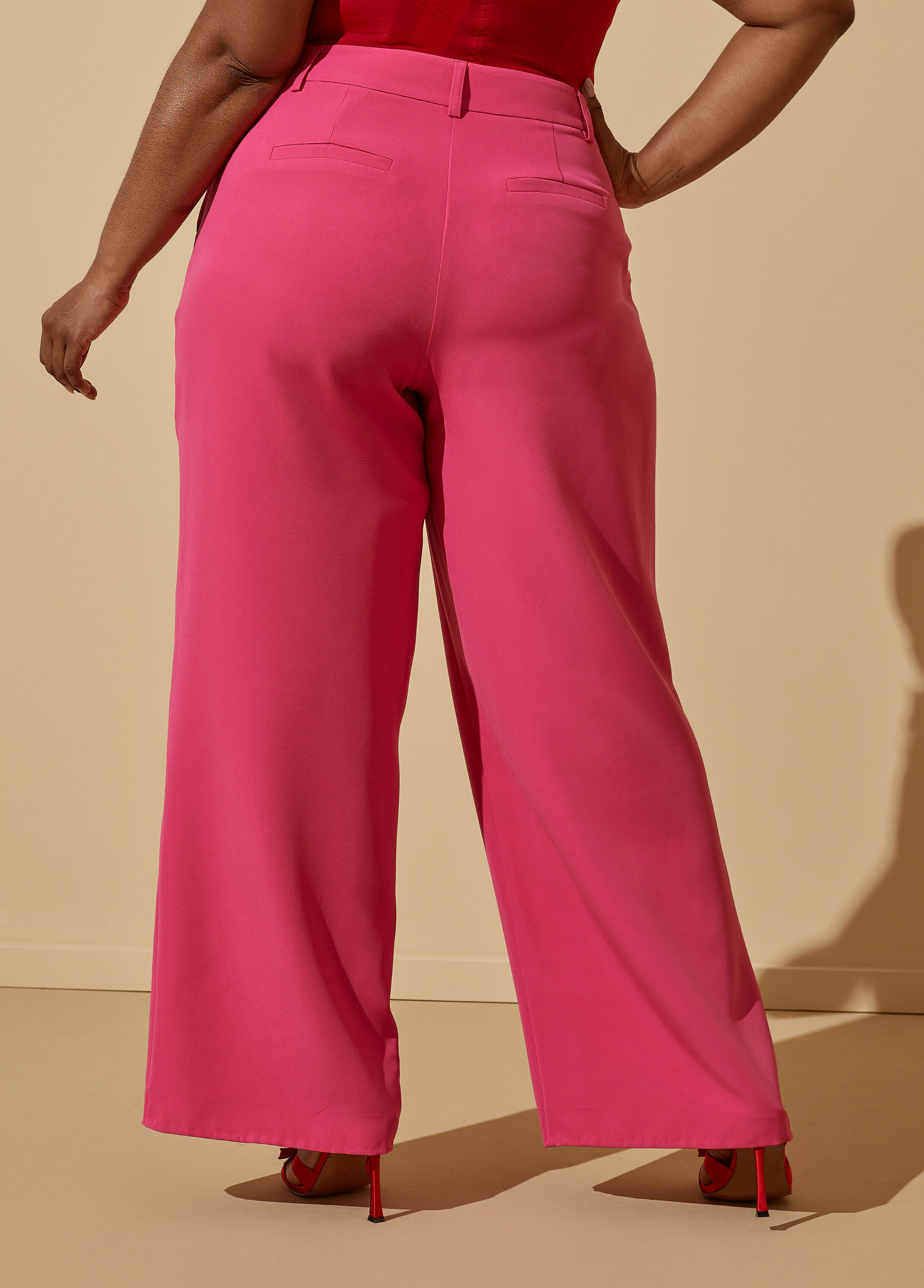 Pink Wide Leg Trousers and Polka Dot Top + Style With a Smile Link Up -  Style Splash