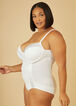 Satin Trimmed Shapewear Bodysuit, White image number 4