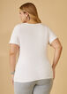 Crystal Embellished Jersey Tee, White image number 1