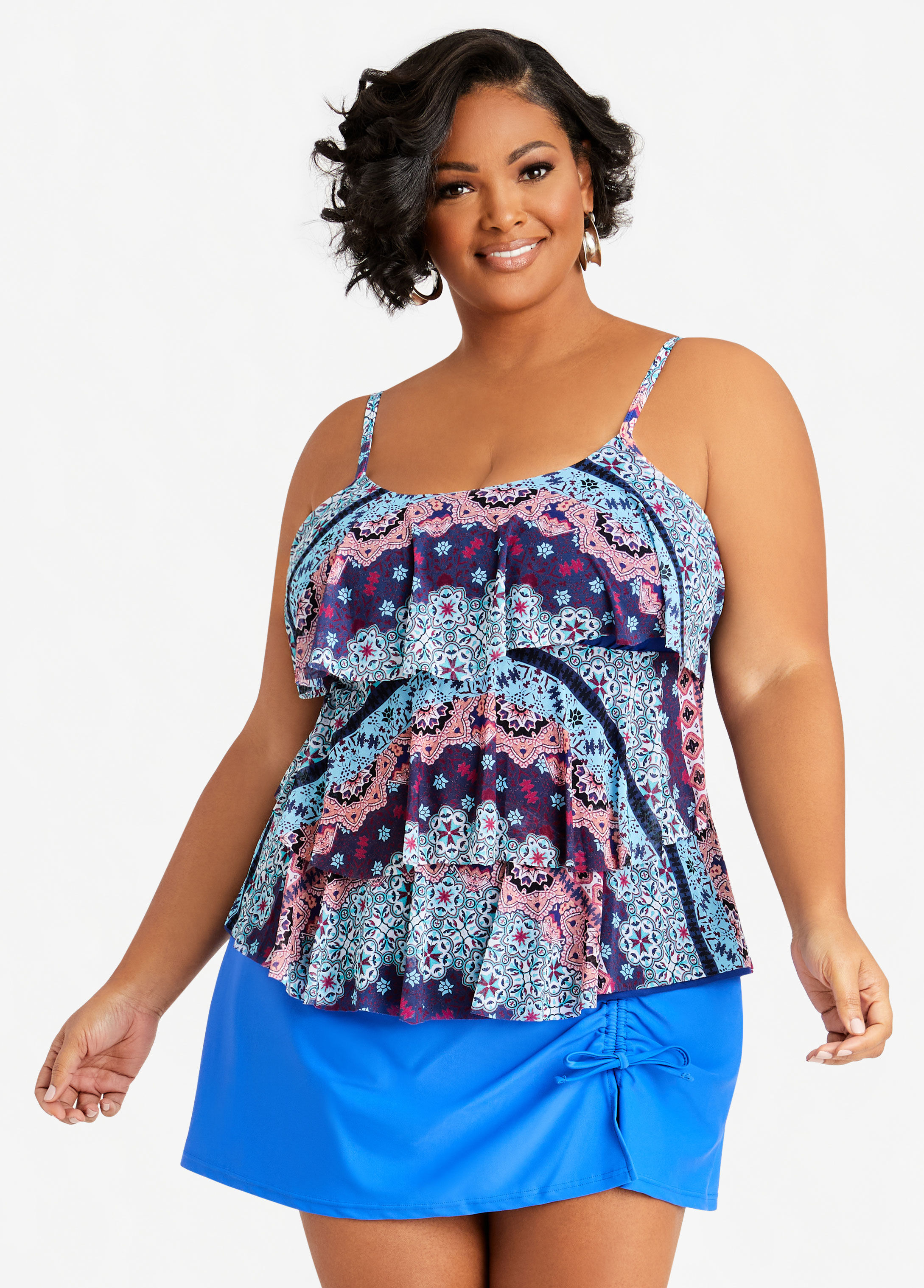 flounce tankini plus size