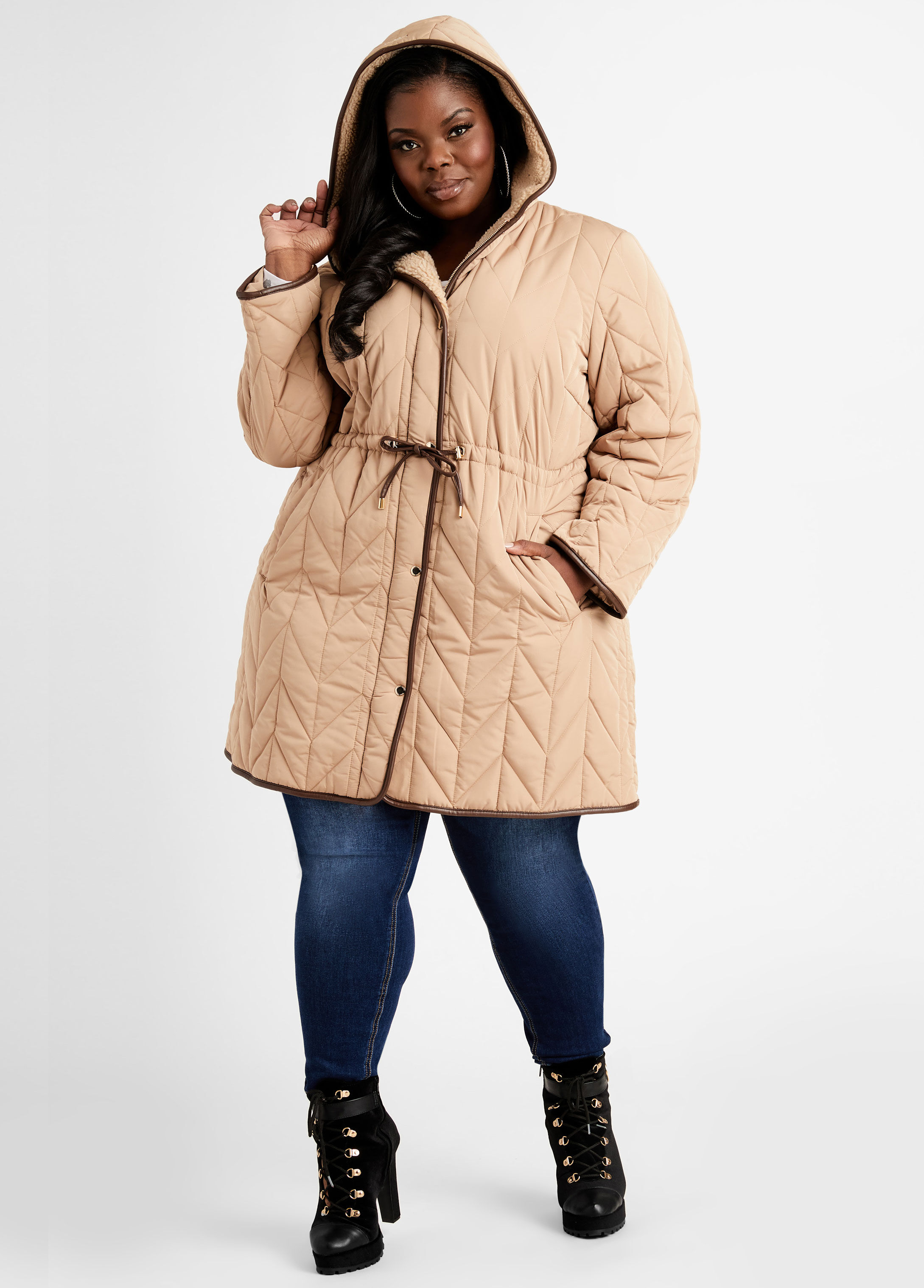 Plus size store designer coats