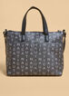 Nautica Logo Print Satchel, Black image number 1