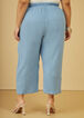 Cropped Cotton Gauze Pants, Blue image number 1