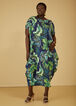 Palm Print Draped Maxi Dress, Sodalite image number 0