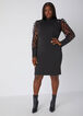 Embellished Paneled Bodycon Dress, Black image number 0