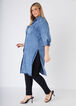 Stonewash Chambray Duster Shirt, Denim image number 3