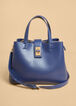 Anne Klein Faux Leather Satchel, Navy image number 0