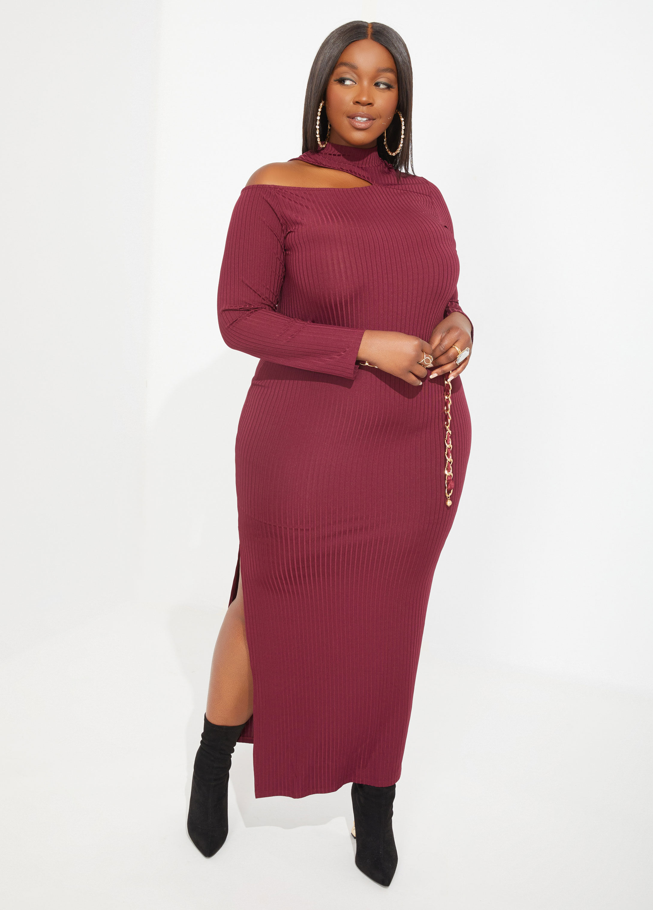 Plus size 2025 sweater maxi dresses