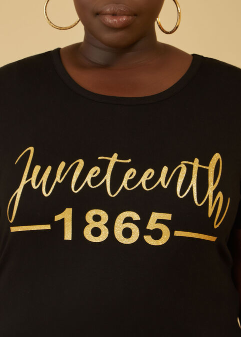 Juneteenth 1865 Graphic Tee, Black image number 2