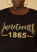 Juneteenth 1865 Graphic Tee, Black image number 2