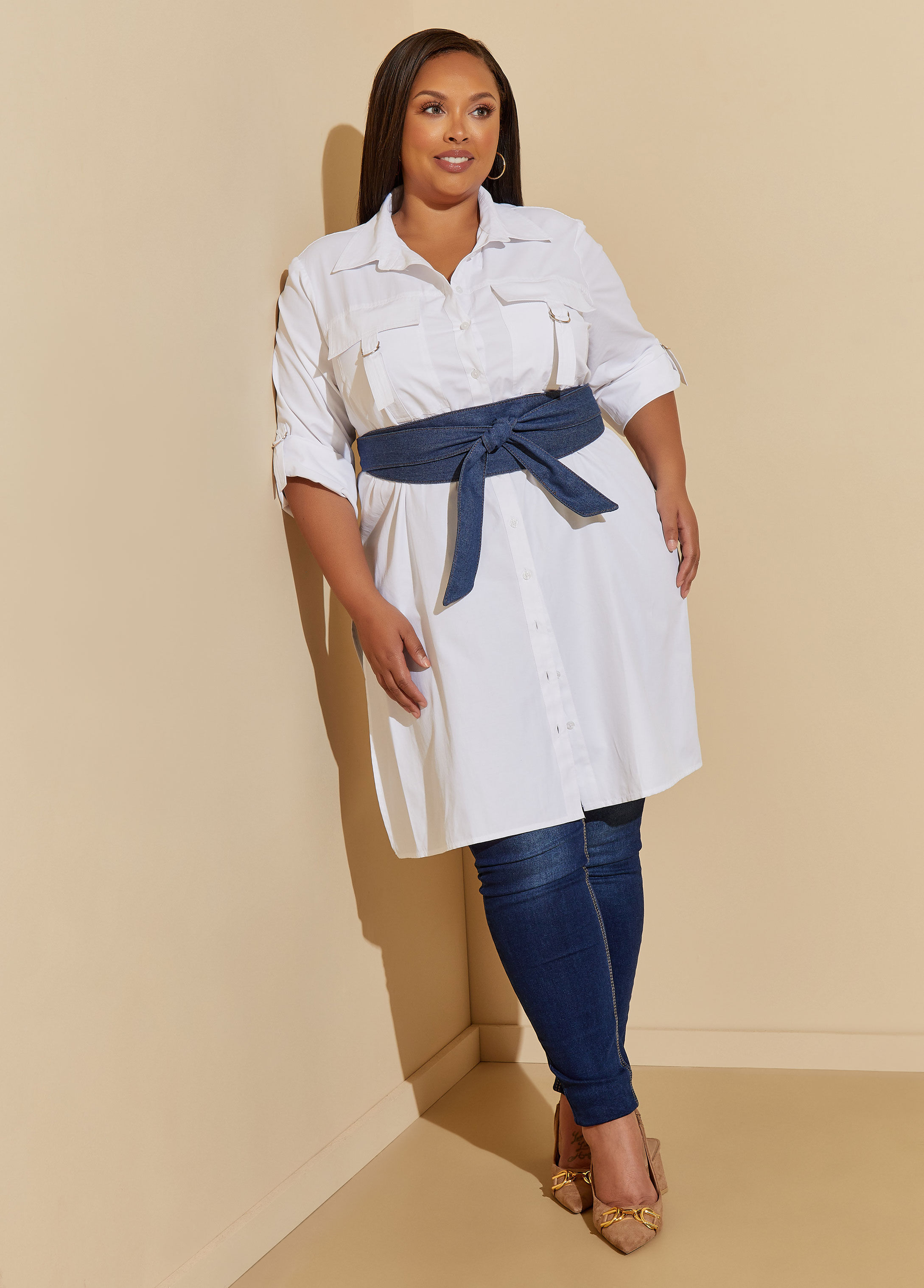 Plus size sales belts for dresses