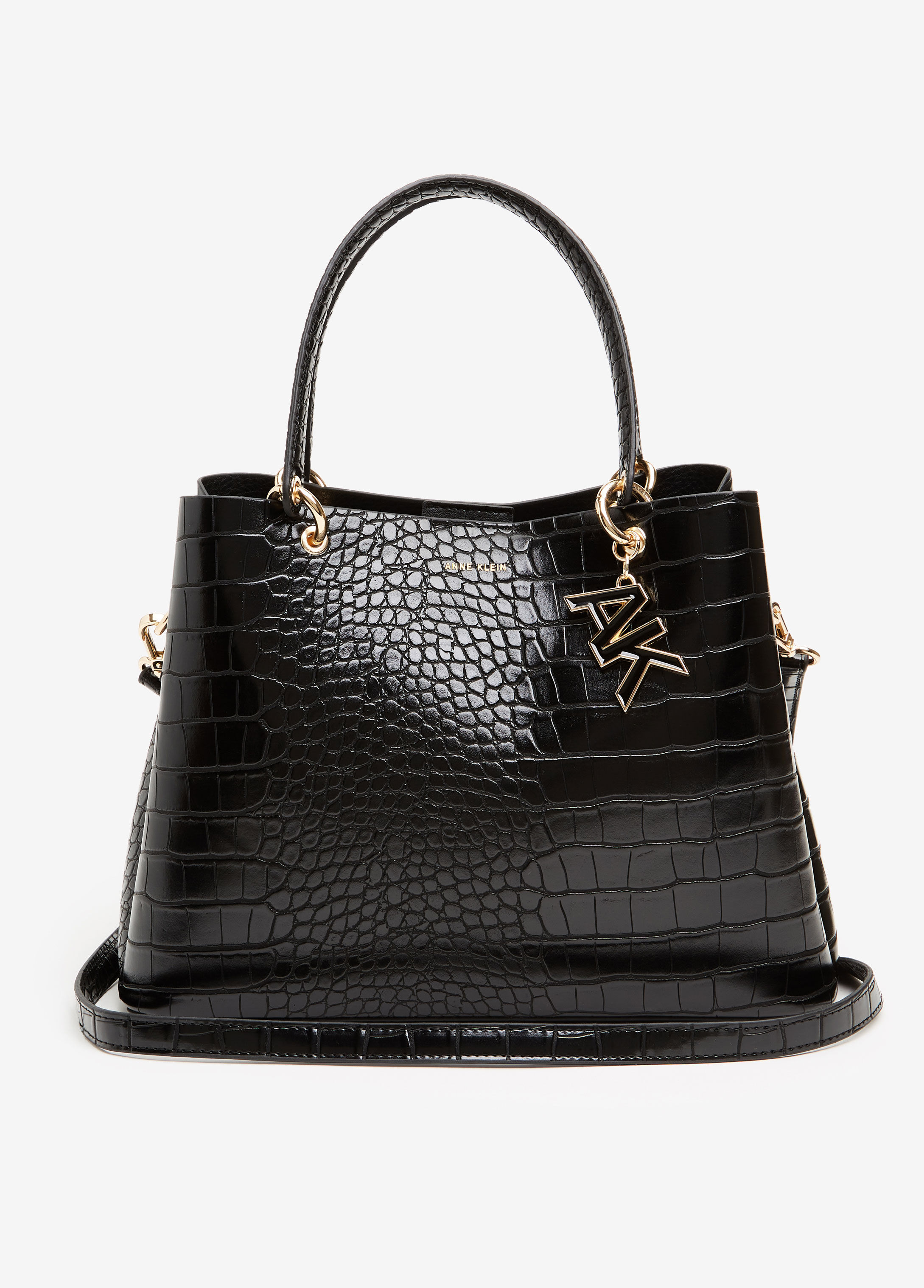 anne klein croco satchel