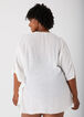 Crochet Paneled Gauze Cover Up, White image number 1