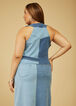 Colorblock Wrap Denim Vest, Denim image number 1