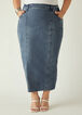 Seamed Maxi Denim Skirt, Dk Rinse image number 2