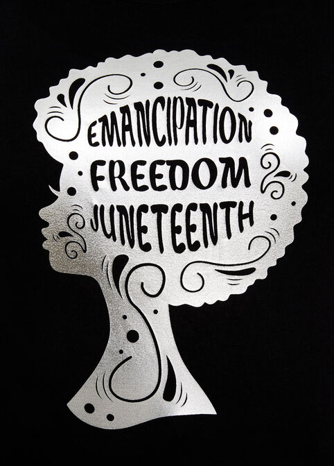 Juneteenth Emancipation Graphic Tee, Black image number 1