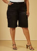 Denim Cargo Bermuda Shorts, Black image number 0