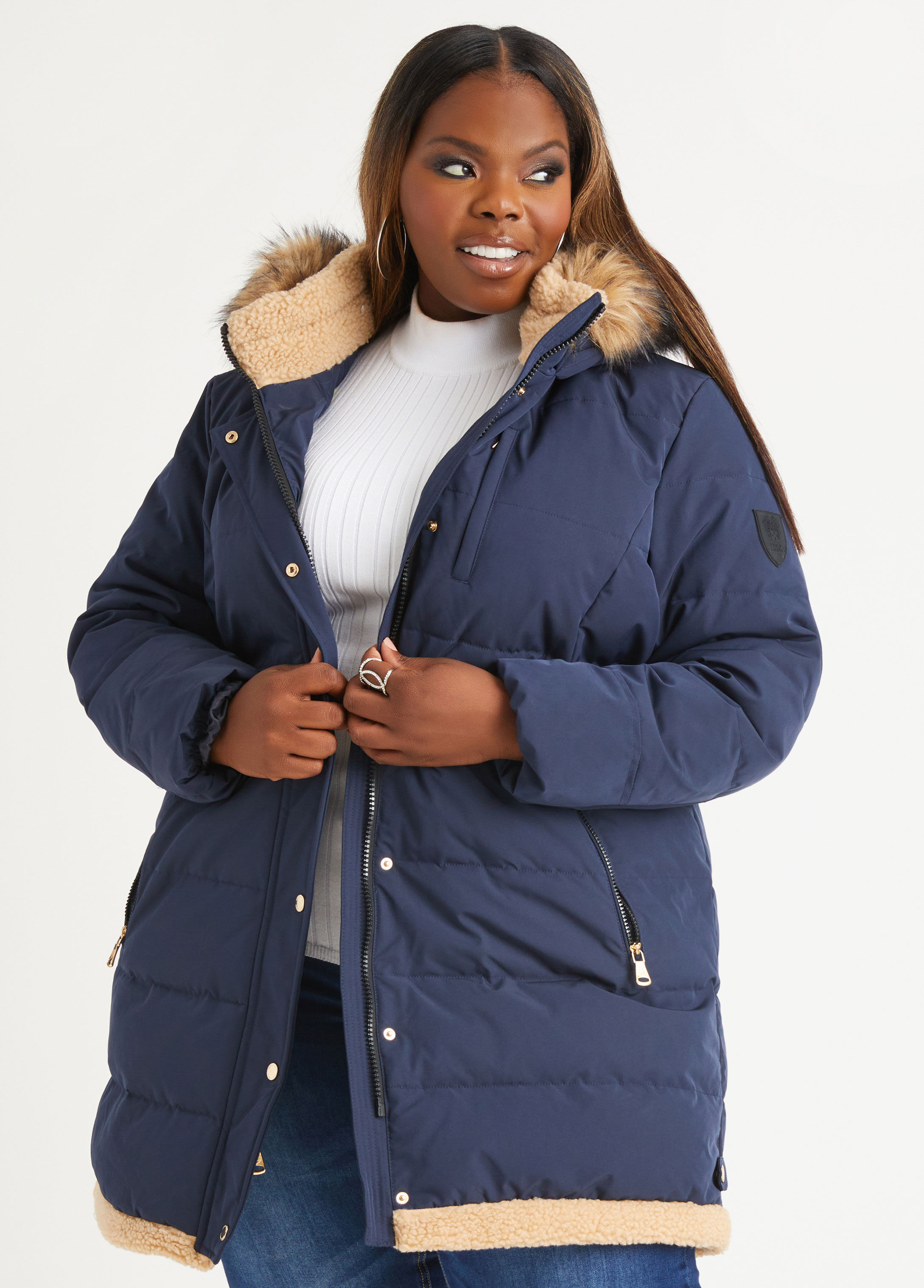 Vince camuto puffer on sale coat