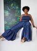 Bell Bottom Chambray Jumpsuit, Dk Rinse image number 4