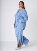 Side Split Cotton Gauze Pants, Blue image number 0