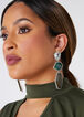 Tiered Crystal And Stone Earrings, Deep Depths image number 0