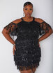 Embellished Cold Shoulder Dress, Black image number 2