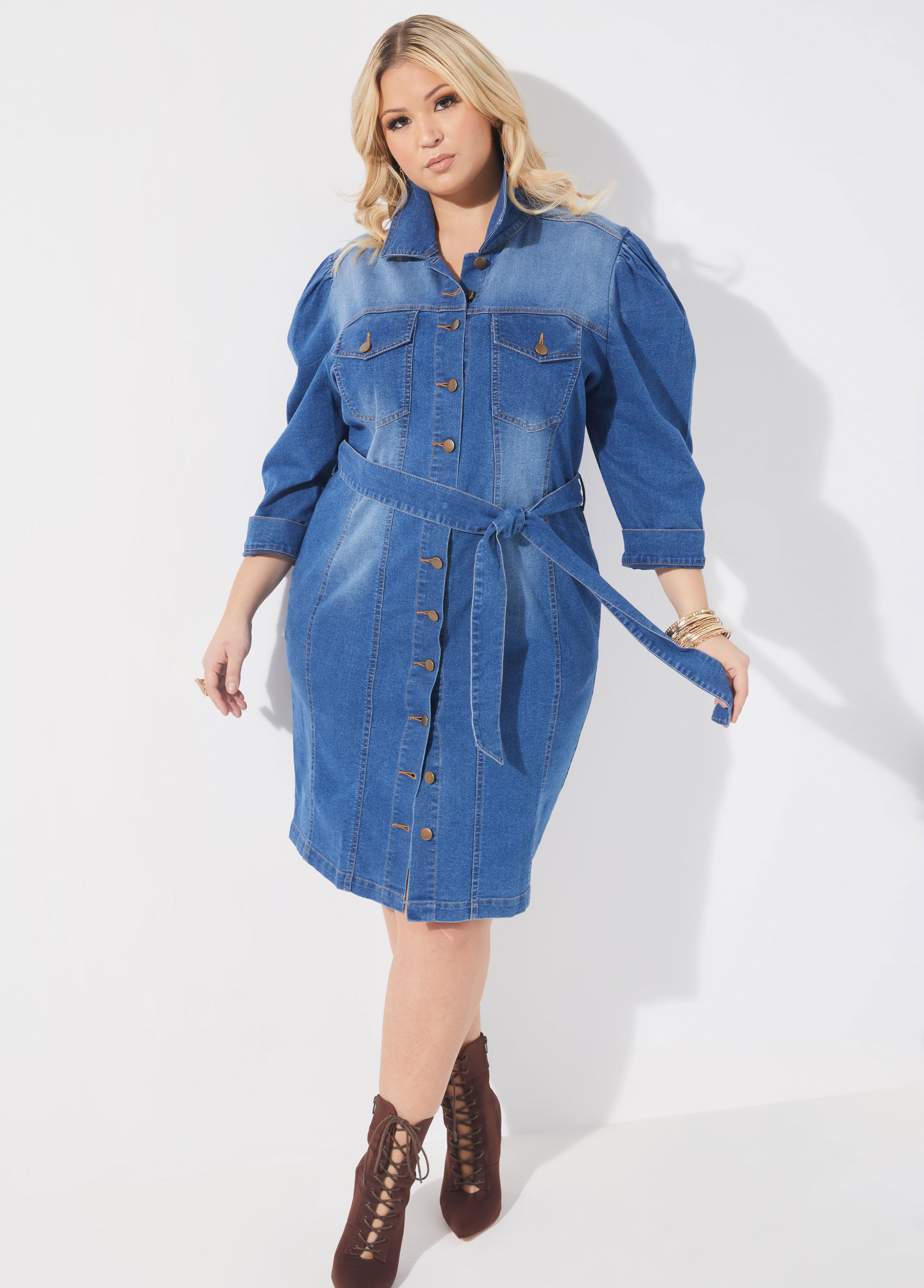 sexy plus size denim dress