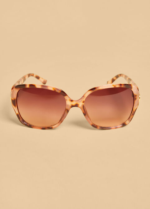 Tortoiseshell Round Sunglasses, TORT image number 1