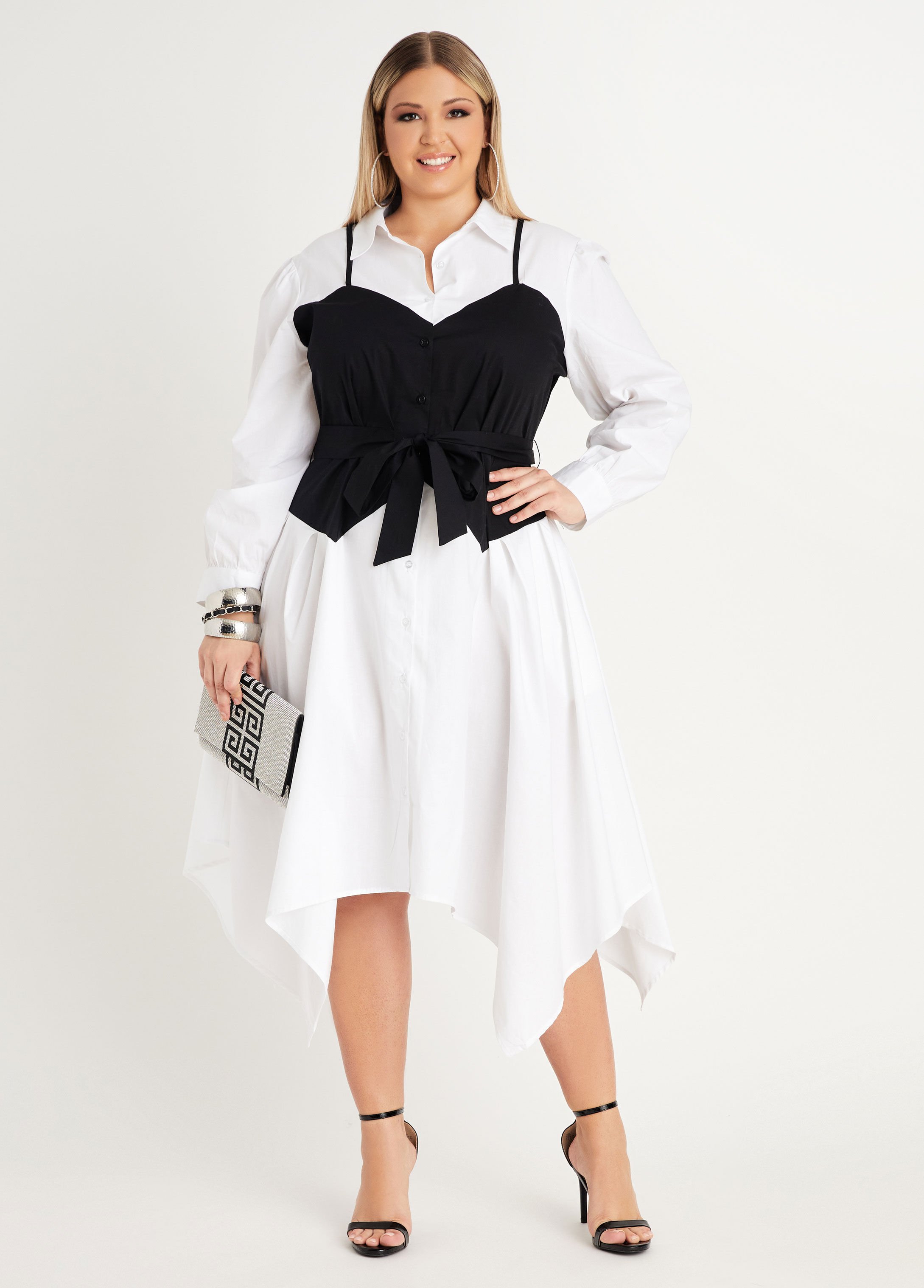 Ashley stewart dresses sales white