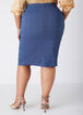 Plaid Twill Pencil Skirt, Blue image number 1