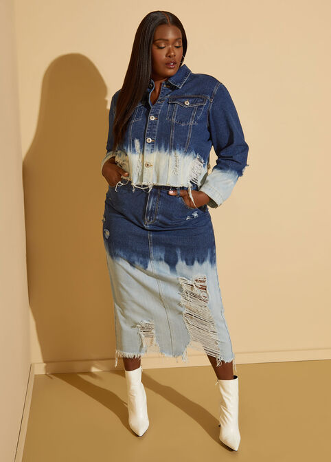 New: AP Teen Ombré Denim Maxi Skirt See more skirt options at