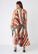 Striped Pleated Midi Dress, Multi image number 1