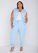 Storm Flap Cinched Waist Vest, POWDER BLUE image number 2