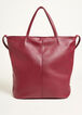 London Fog Laura Faux Leather Tote, Dark Red image number 1