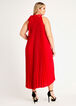 Pleated Halter Midi Dress, Barbados Cherry image number 1