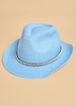 Crystal Denim Panama Hat, Denim image number 1