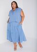 Cotton Gauze Midaxi Skirt, Blue image number 3