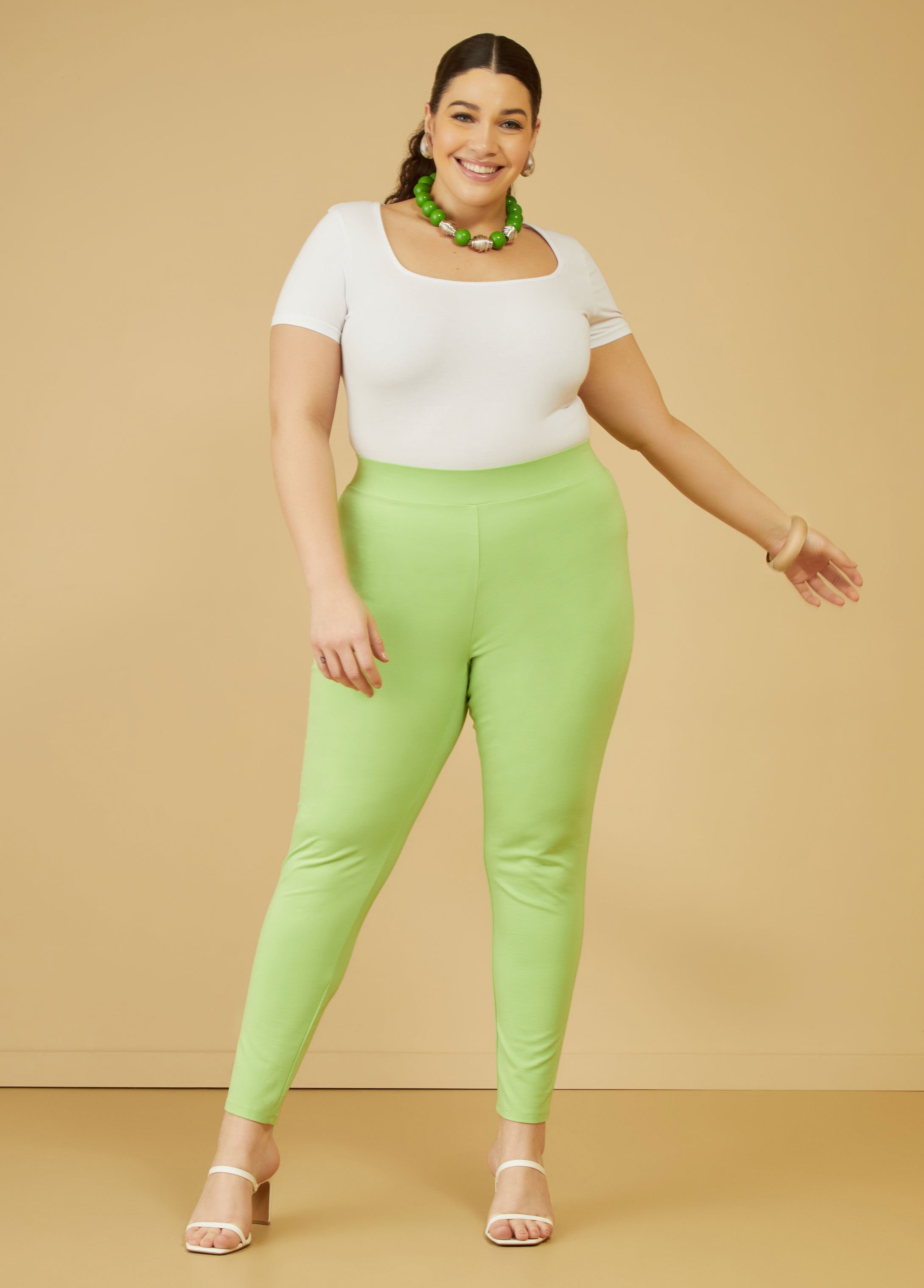 Pull On Ponte High Rise Leggings