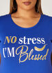 No Stress Glittered Graphic Tee, Royal Blue image number 3