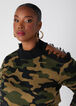 Distressed Cutout Camo Sweater, Olive image number 2