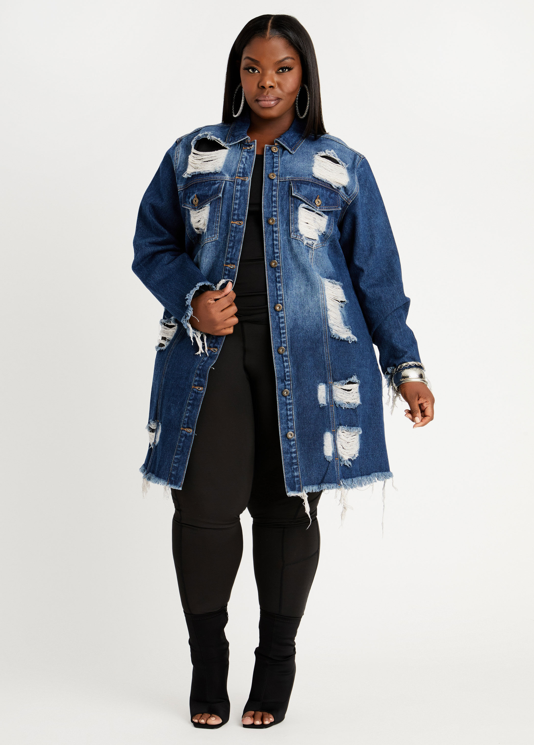 Blue jean duster on sale coat