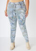 Distressed Camo Skinny Jeans, Multi image number 0