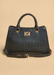 Bebe Christy Embossed Satchel, Black image number 0